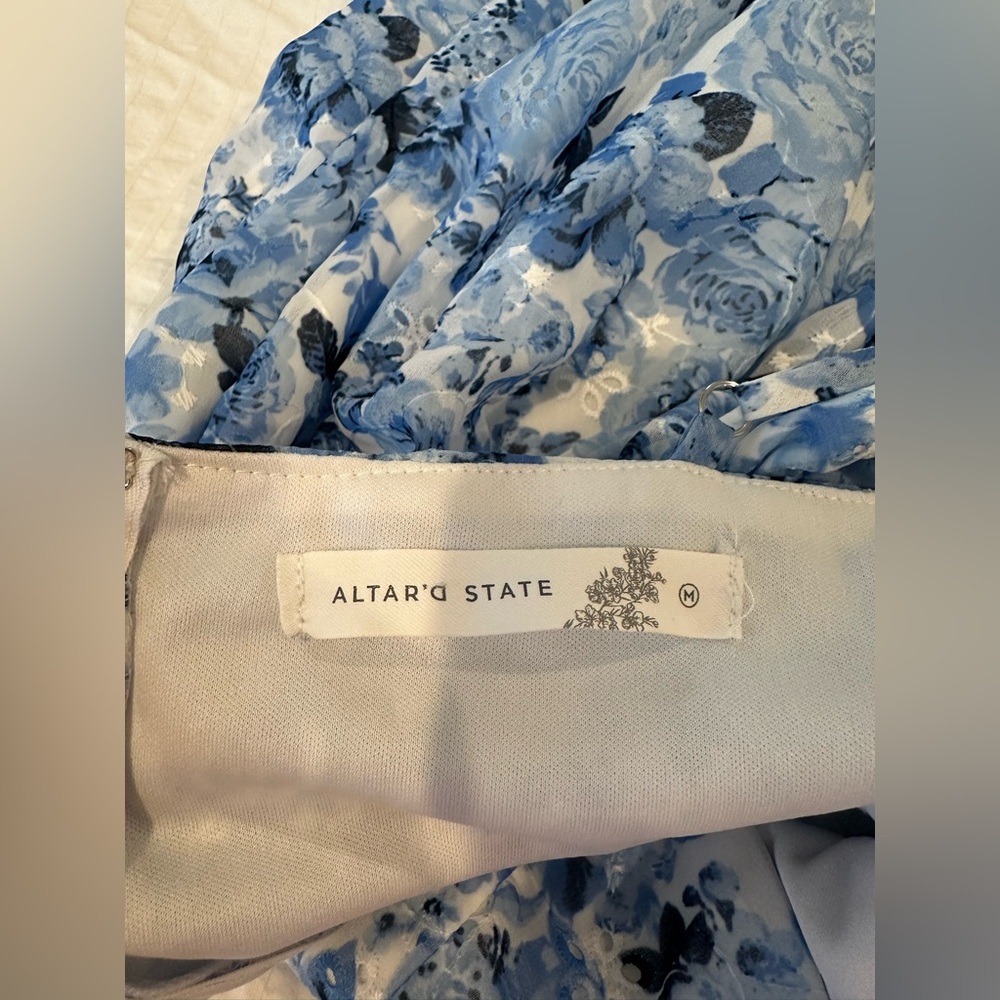 Altar’d State Blue Floral Dress - Picture 6 of 9